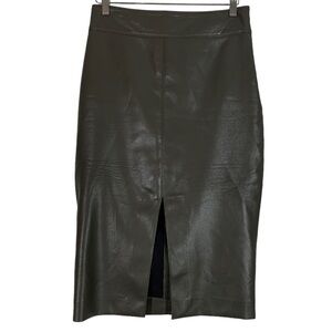Aritzia Babaton Pegu Faux Leather Pencil Skirt size Small